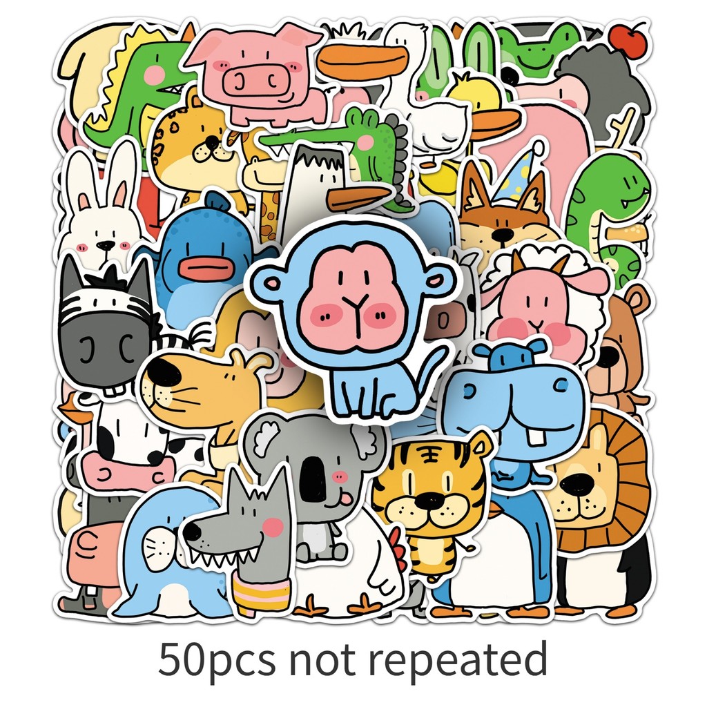 Pet Supplies In Store - 50 Folhas de Adesivos de Animais