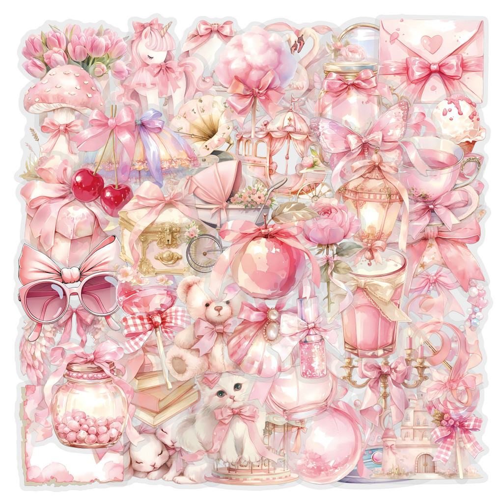 Pet Supplies In Store - Pacote de Adesivos Coquette Rosa com